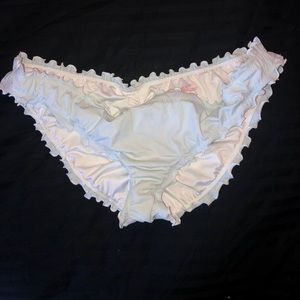 White Ruffled VS Swim Bottoms